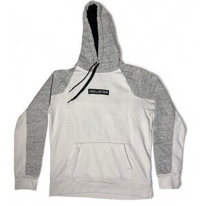 Hollister Gray and White Hoodie